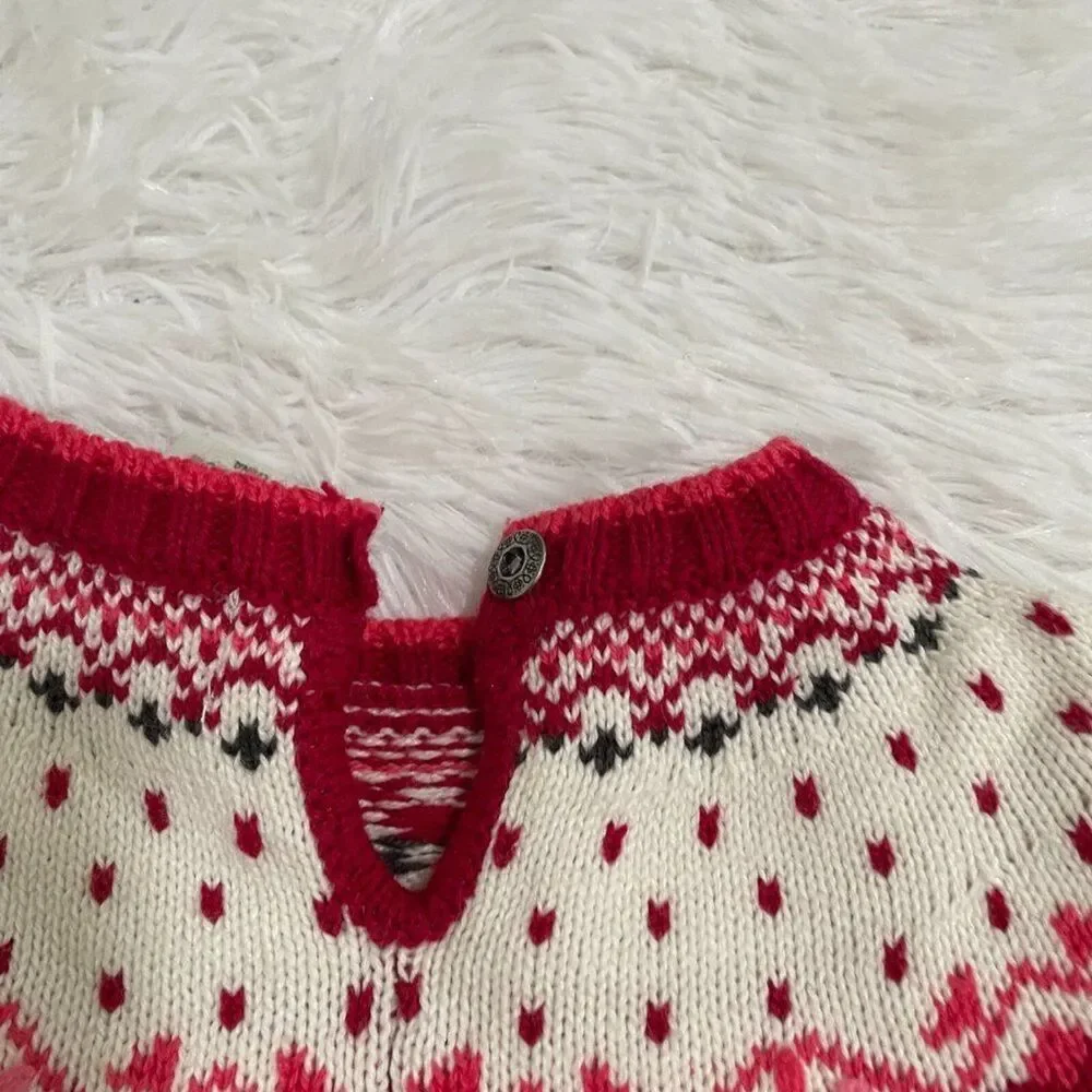 Kids Aspen Snow Flake Sweater in Red and White Size 0-3M